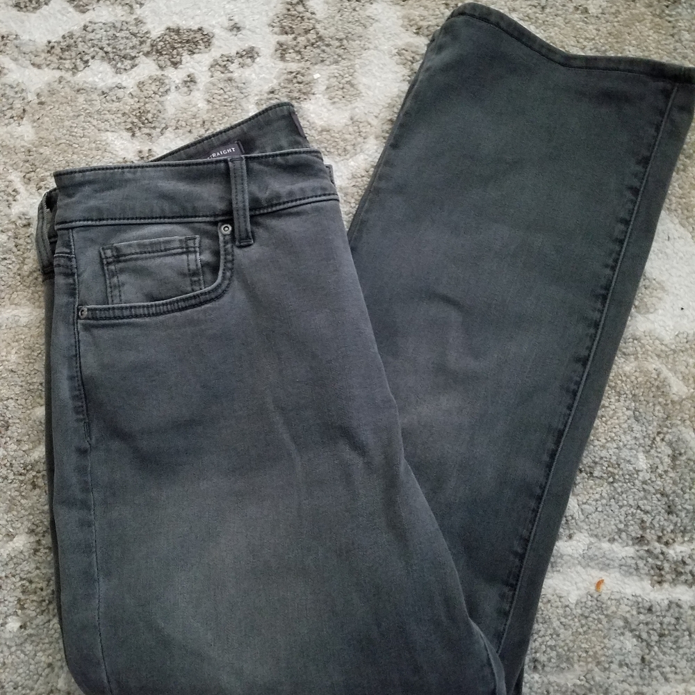 NYDJ Women's Washed Black 5 Pocket Jeans Size 10P